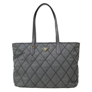 PRADA Quilted Tote Shoulder Bag Black